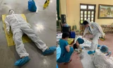 Loạt hình ảnh nhìn mà xót xa: Cán bộ y tế ở Bắc Ninh ngất xỉu, nằm trên sàn vì kiệt sức