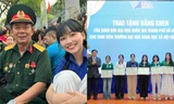 Các nữ sinh trường Nhân văn nhận bằng khen vì mời cựu chiến binh cùng xem diễu binh