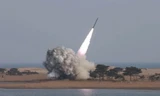 Một lần phóng tên lửa đạn đạo của Triều Tiên. Ảnh minh họa: KCNA