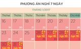 Bộ Lao động chính thức thông báo lịch nghỉ Tết 2017