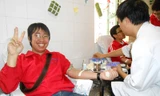 Vũ Xuân Trường, sinh viên năm ba, Đại học Bách khoa cho biết đây là lần thứ 9 anh hiến máu