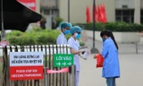 BV Bạch Mai thực hiện "nội bất xuất, ngoại bất nhập" từ sáng 28/3. Ảnh: Như Ý