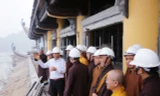 Gấp rút hoàn thiện chùa Tam Chúc để phục vụ Đại lễ Vesak 2019. Ảnh: Linh Nguyễn