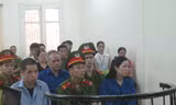 Các bị cáo tại phiên tòa.
