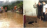 Mưa lớn gây sạt lở, xuất hiện hố tử thần trong nhà dân ở Nghệ An