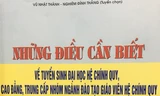 Cuốn những điều cần biết về tuyển sinh được NXB Giáo dục Việt Nam chính thức phát hành tại hệ thống các nhà sách của NXB trên toàn quốc