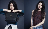 Suzy sành điệu với túi Bean Pole trên W Korea