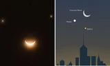 3 thiên thể tạo thành mặt cười trên bầu trời, nhưng có nơi lại thành mặt mếu