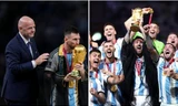 Ý nghĩa chiếc áo choàng Lionel Messi được mặc khi nâng cúp vô địch World Cup 2022