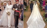 Váy cưới tuyệt mỹ của cô dâu vừa kết hôn với Thái tử Jordan đắt đến mức nào?