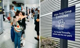Một sân bay ở New Zealand giới hạn thời gian ôm tạm biệt: "Chỉ 3 phút thôi!"