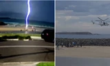 Cậu bé 8 tuổi bị tia sét đánh thẳng xuống người trong “vụ tai nạn kỳ lạ” ở bãi biển