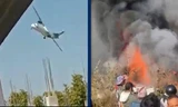 Video ghi lại hình ảnh chiếc máy bay ở Nepal trước khi lao xuống đất và bốc cháy