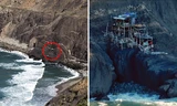 Ngôi nhà bí ẩn xuất hiện ở vách đá cheo leo “Dốc trượt của Quỷ”, vốn không ai đến gần được