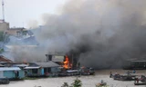 Cháy lớn cạnh chợ nổi Cái Răng, thiêu rụi nhiều căn nhà