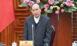 Thủ tướng Nguyễn Xuân Phúc phát biểu tại cuộc họp (ảnh Q.H)