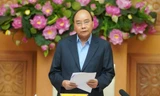 Thủ tướng Nguyễn Xuân Phúc phát biểu tại cuộc họp của Thường trực Chính phủ. Ảnh: Q.H