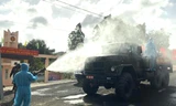 Quân đoàn 3 trước đó đã phun hoá chất khử khuẩn ở huyện Ia Pa.