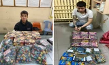 Hai thanh niên buôn bán pháo nổ trái phép bị bắt.
