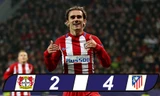 Griezmann lập kỷ lục giúp Atletico đặt một chân vào tứ kết