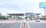 Trạm thu phí Cai Lậy được xả chiều ngày 14/8. Ảnh Nhật Huy.