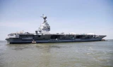 Tàu sân bay USS Gerald R. Ford sau khi hạ thủy. Ảnh: Reuters.