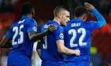 Pha lập công đầu tiên của Vardy tại Champions League có ý nghĩa quan trọng với Leicester. Ảnh: Reuters.