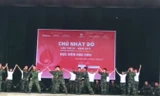 Các chiến sĩ Học viện Hậu Cần nhảy sôi động trong ngày hội hiến máu