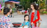 Hoa hậu Mỹ Linh và bé Bảo Ngọc đẹp không tì vết với áo bà ba 