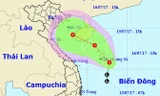 Dự báo đường đi của áp thấp nhiệt đới. Ảnh: NCHMF.