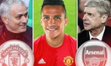 Alexis trở thành mục tiêu săn đuổi của Man Utd khi Arsenal không đáp ứng yêu cầu về lương của anh. Ảnh: Express.