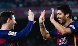 Messi và Suarez từng có nhiều pha phối hợp ăn ý mùa này. Ảnh: Reuters