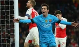 Barca phải chờ đến 20 phút cuối trận mới tìm được đường vào khung thành Arsenal. Ảnh: Reuters