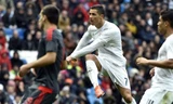 Ronaldo thực hiện một tình huống sút bóng mẫu mực. Ảnh: Reuters