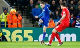 Vardy ghi điểm khi HLV tuyển Anh Roy Hodgson đến dự khán. Ảnh: Reuters.