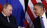 Tổng thống Nga Vladimir Putin và người đồng cấp Mỹ Barack Obama. Ảnh: Reuters