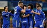 Niềm vui thắng trận của cầu thủ Chelsea. Ảnh: Reuters.