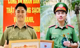 Những nam sinh trinh sát đạt danh hiệu Sinh viên 5 tốt cấp Trung ương