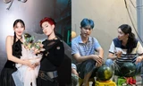 Rộ ảnh Hoa hậu Thùy Tiên và Pháp Kiều ngồi vỉa hè khắc dưa, sự thật ra sao?
