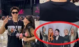 Vợ chồng Diệu Nhi đi xem concert BLACKPINK, netizen thích thú với chiếc áo "độc lạ" của Anh Tú