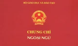 Chỉ sử dụng mẫu chứng chỉ ngoại ngữ do Bộ GD&ĐT ban hành