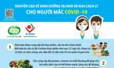 Khuyến cáo về dinh dưỡng tại nhà và khu cách ly cho người mắc COVID-19