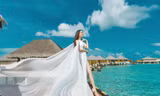 Vẻ đẹp thuần khiết của nữ hoàng Trần Huyền Nhung tại thiên đường Maldives
