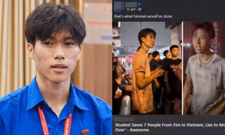 Truyền thông quốc tế khen ngợi nam sinh Bách Khoa lao vào đám cháy cứu người
