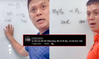 Thầy giáo gây sốt vì dạy không nhìn bảng khiến ai cũng muốn học lại môn Hóa