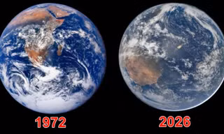 Vì sao ảnh chụp Trái Đất năm 2026 "tái nhợt" so với phiên bản hơn 50 năm trước?