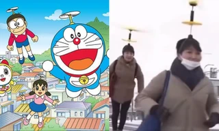 Sự thật về hình ảnh người dân Nhật Bản bay bằng chong chóng tre Doraemon đi làm