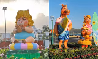 Linh vật ngựa ở Quy Nhơn gây bão mạng: Muốn nghiêm túc hay "cợt nhả" đều có!