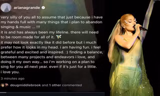 Ariana Grande sẽ lên đường lưu diễn vào năm sau, bác bỏ tin đồn từ bỏ ca hát