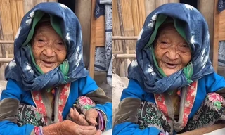 Bà cụ Hà Giang hút "triệu view" với chỉ 1 từ tiếng Anh, ngỡ như bà tiên Disney đời thực